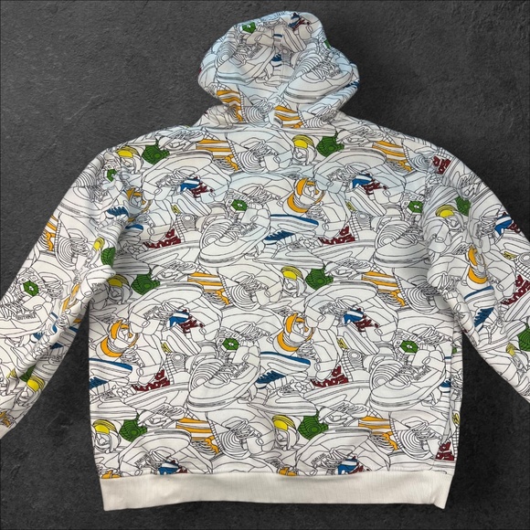 Vintage Y2K Southpole Hoodie AOP Sneaker Streetwear Grunge Sweatshirt Skater XL - Picture 10 of 16